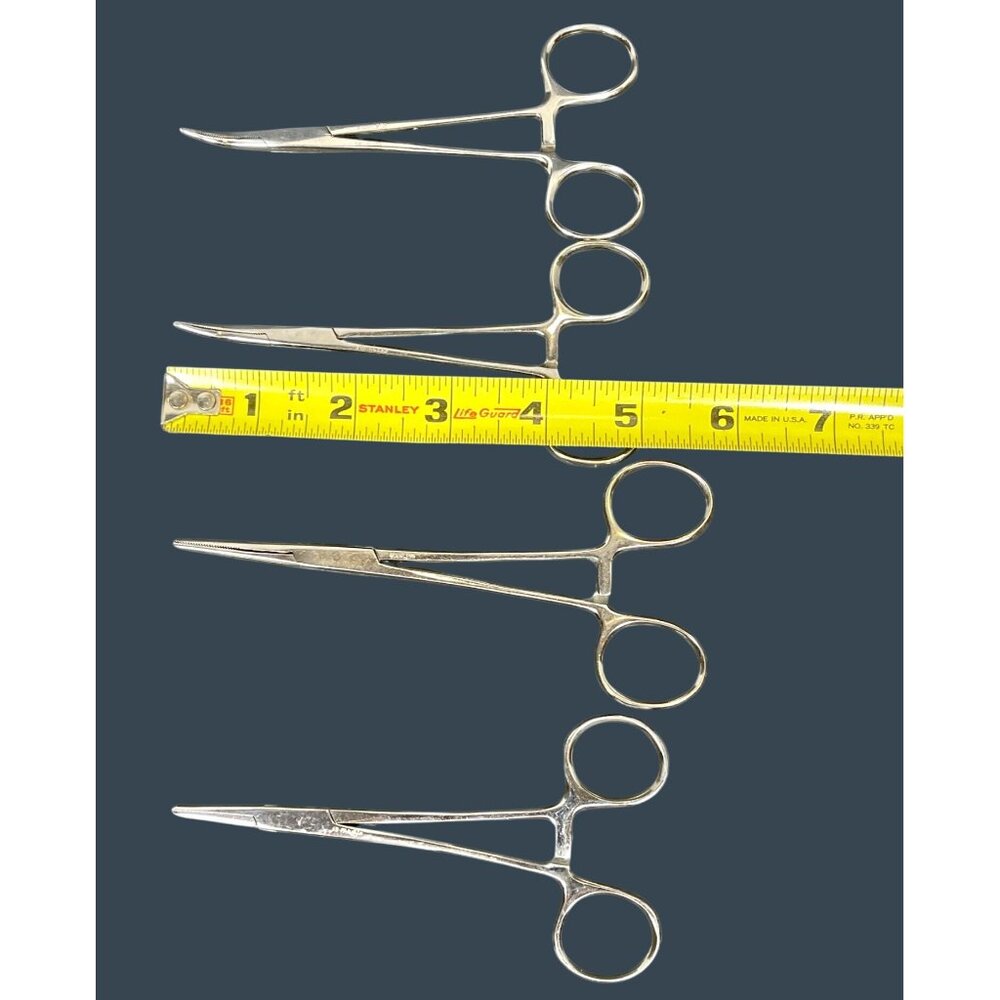 VTG Lot Stainless Steel Forceps Hemostat Scissor Clamp Medical Instrument Set - Picture 6 of 9